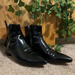 Black ankle boots